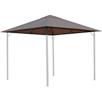QUICK STAR Techo de repuesto para Gazebo de jardín 3x3m Gris-beige